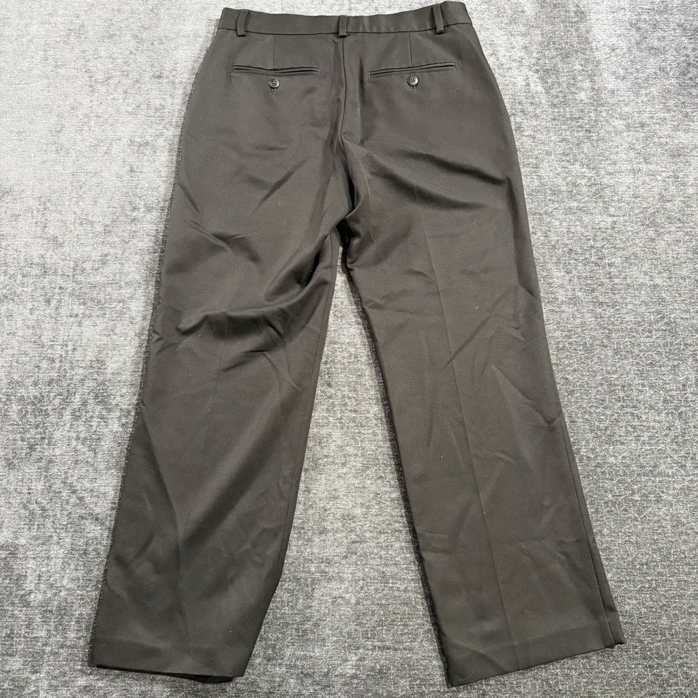 Van Heusen - Men's Dress Slacks Pants Size 30x29 Black Polyester - Picture 2 of 10